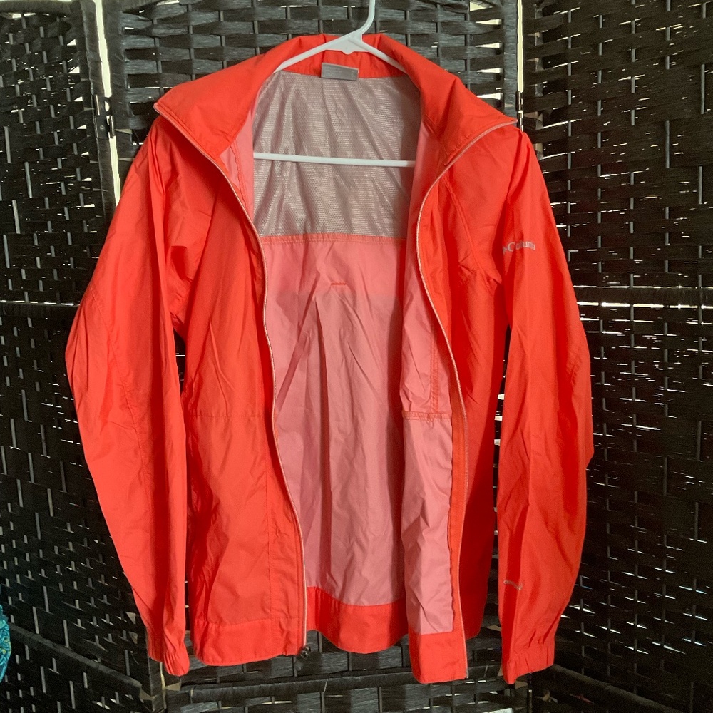 COLUMBIA Omni Shield Orange Rain Jacket size S